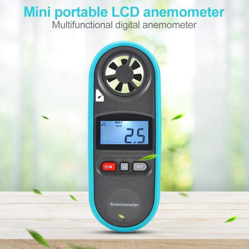 Digital Windmeter Anemometer Portable LCD Thermometer Wind Speed Gauge Meter Rapid Response and Accurate Measurement 816A