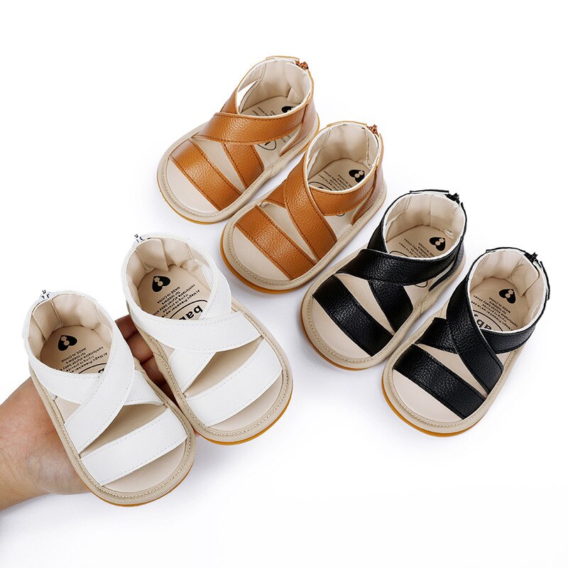 Summer Unisex Baby Sandals Toddler PU Non-slip Shoes Breathable Soft-soled Kids Soft Sole First Walkers Casual Shoes 0-18M