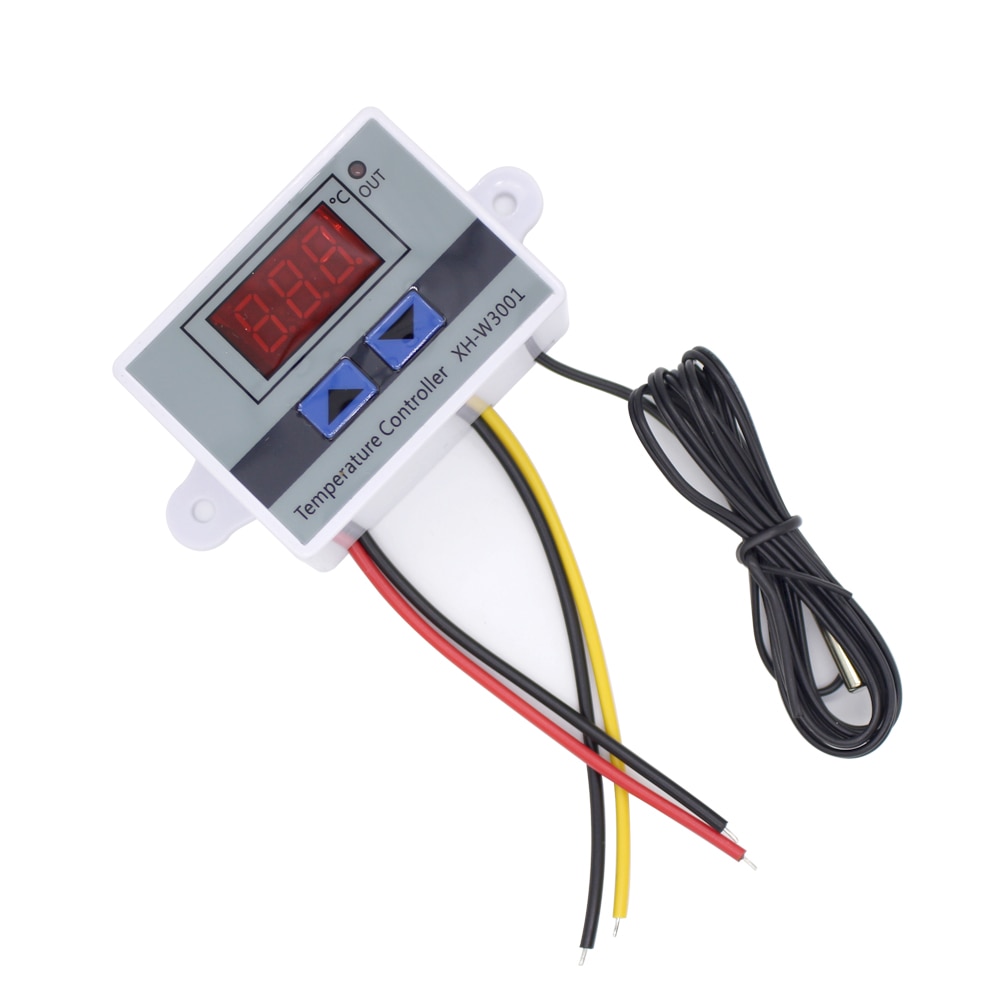 10A 12V 24V 220VAC Digital LED Temperature Controller XH-W3001 For Incubator Cooling Heating Switch Thermostat NTC Sensor