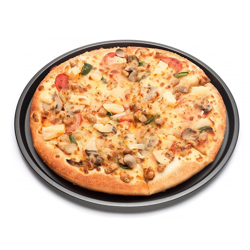 Mamma Hand 12 Inch Anti-aanbak Koolstofstaal Pizza Lade Pizza Pan Met Gaten
