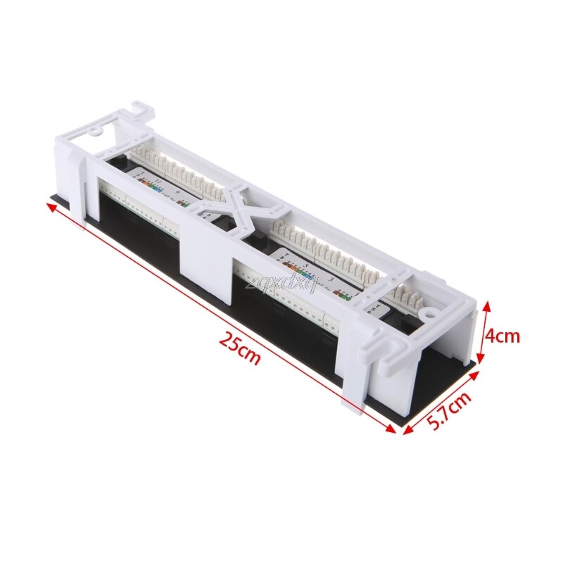 12 Port CAT5 CAT5E Patch Panel RJ45 Networking Wall Mount Rack Mount Bracket Whosale