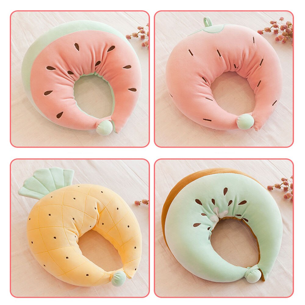 Fruit U-vormige Slaap Nek Reizen Kussen Kussen Cervicale Vliegtuig Kussen Kantoor Kussen Auto Kussens Zacht Kussen Thuis Textiel