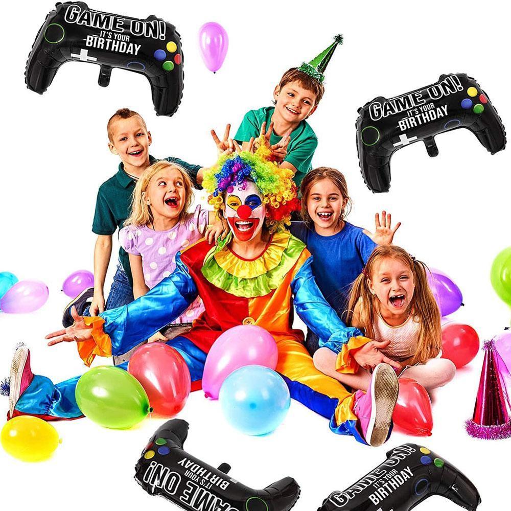 Video Game Controller Handle Shape Aluminum Foil Balloon Children's Party Birthday Venue Personality Party Decoration