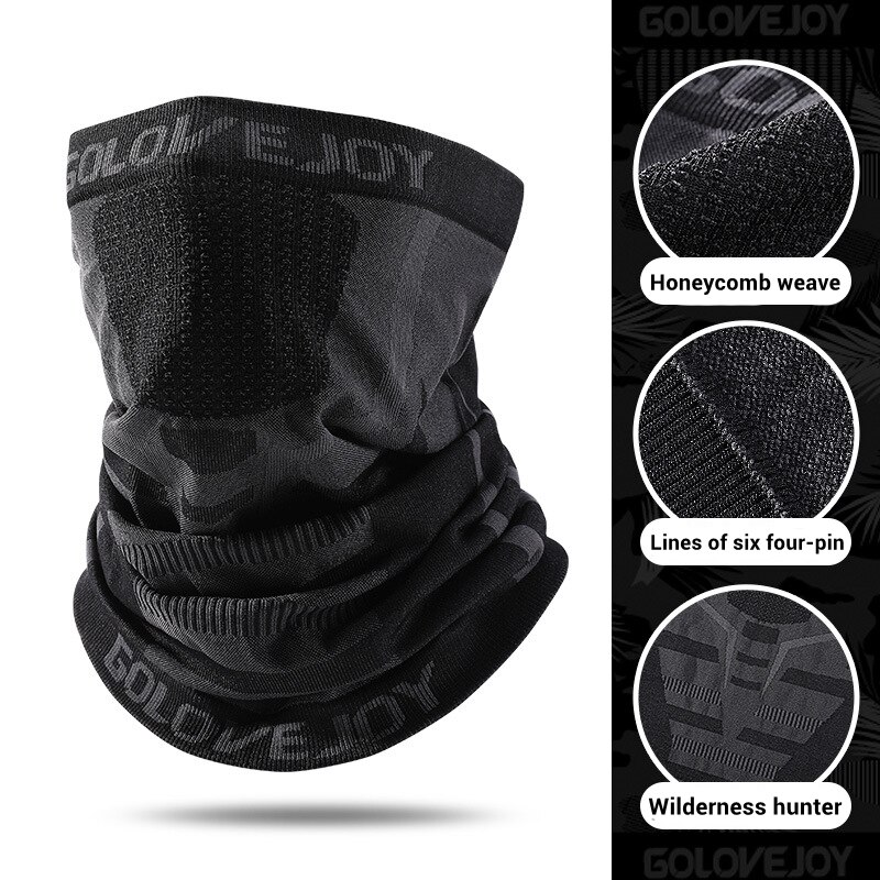 Cycling Face Cover Mask Outdoor Wicking Lightweight Breathable Sports Headband Dust-proof Cationic Fiber Scarf: The Dark Knight