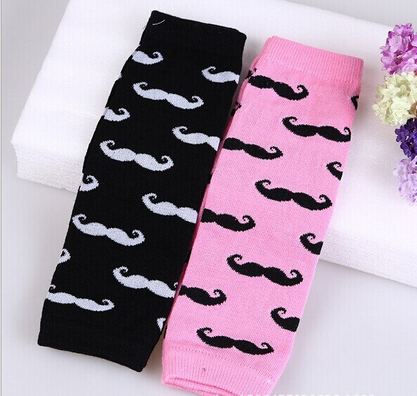 1pair Retail boy girl mustache baby leg warmers and good children knee socks