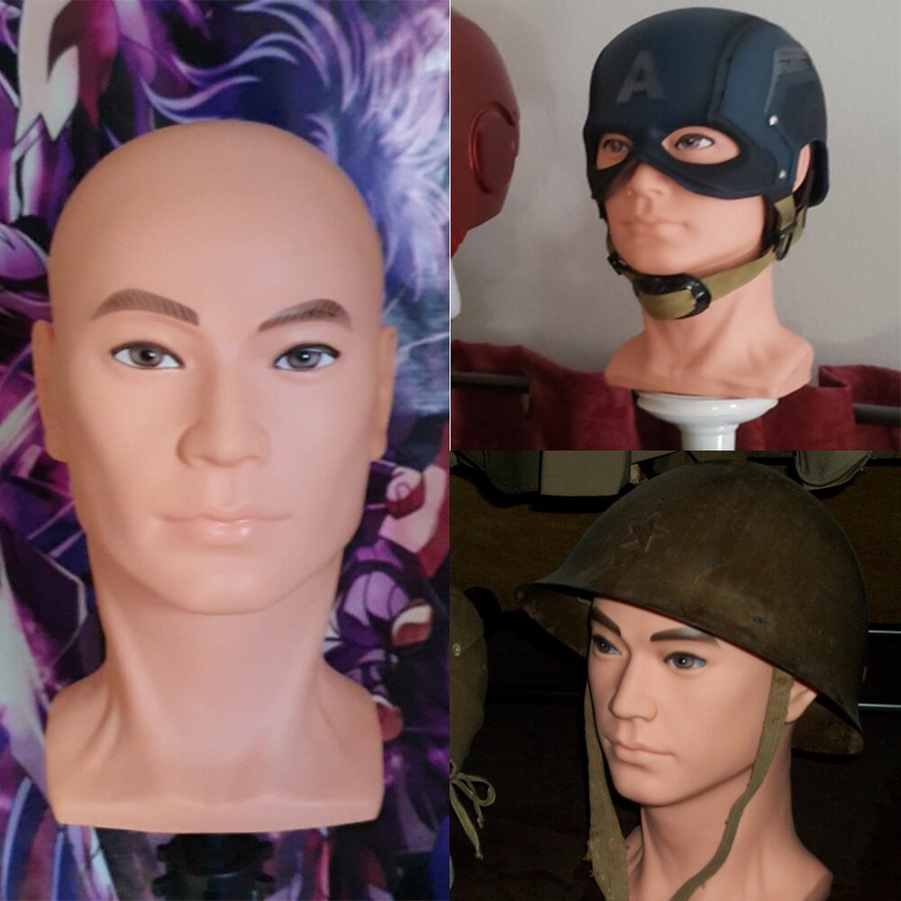 Cabeza de maniquí calvo con hombro, cabeza de maniquí femenino para peluca, sombrero, exhibición de cosmetología, cabeza de maniquí para práctica de maquillaje