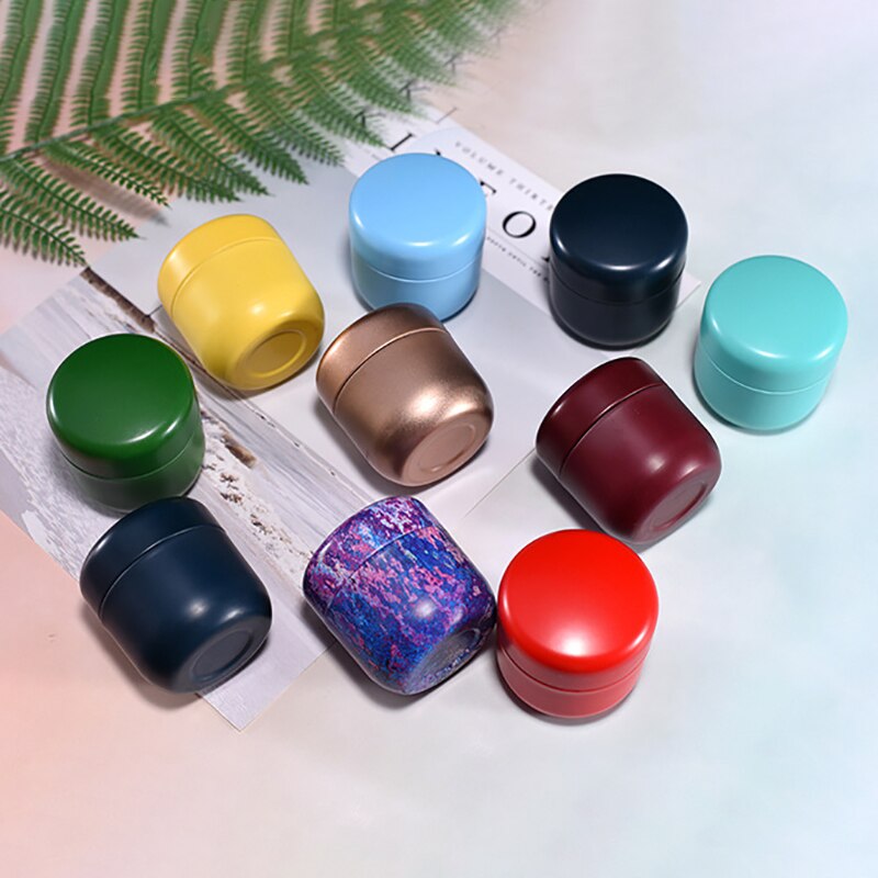 15g Mini Tinplate Tea Storage Tea Tins Round Sealed Tea Spice Container Portable Small Tin Can for Business Trip