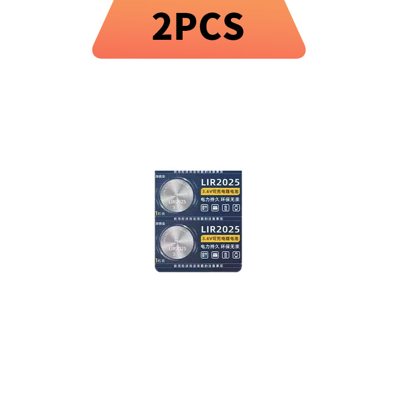 3.6V LIR2025 Rechargeable Battery - High Capacity for Car Key, Remote, Toys, Scales - Direct Replacement for CR2025 ML2025: black