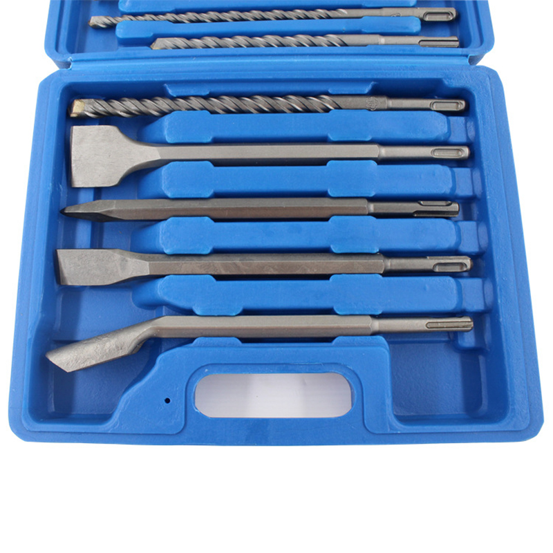 17pcs electric hammer impact drill bit set electric hammer drill bit concrete wall round shank chisel