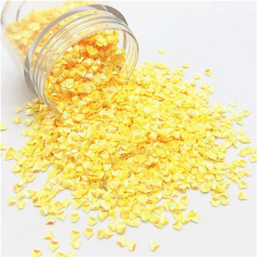 3mm ruitvormige pailletten 3d losse pailletten van pvc feestversiering diy nagelkunst bruiloftsdecoratie lentejuelas confetti 10g: Ab geel