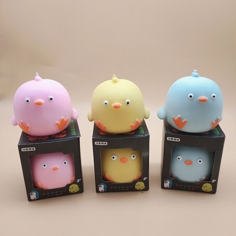 Cute animal bouncing duckling wiggling toy adult decompression venting balls, children's toy