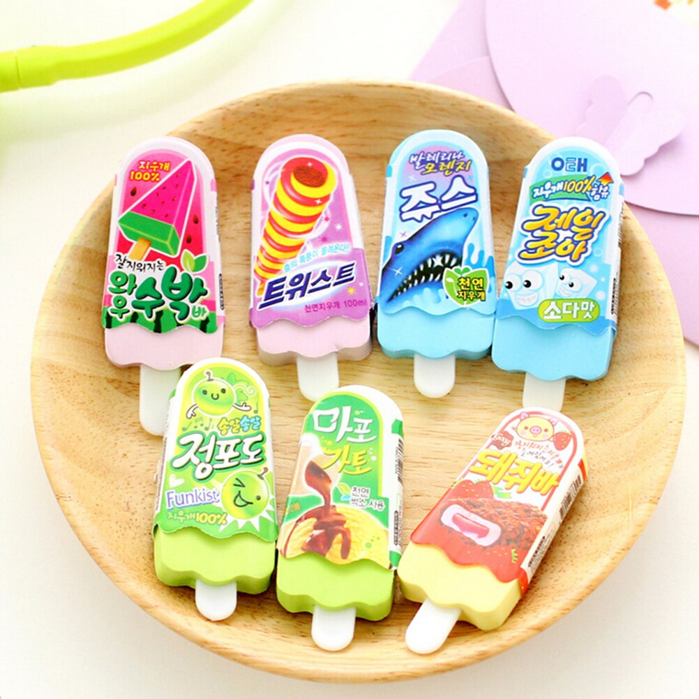 Borrador de helado, para niños, suministros escolares, Material Escolar, suministros escolares y de oficina