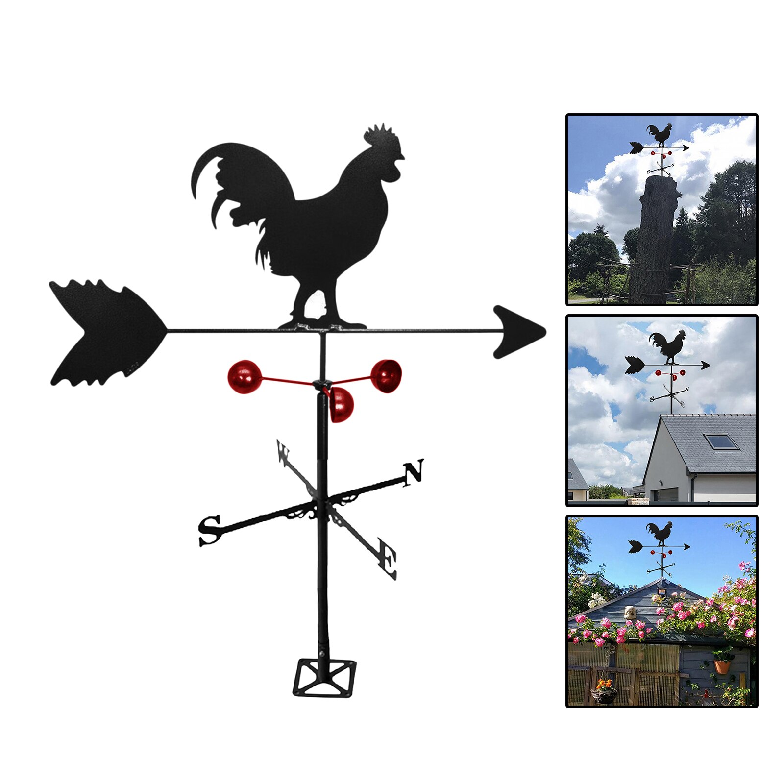 Boerderij Ijzer Thuis Haan Vormige Windwijzer Wind Richting Indicator, Yard Daken Meetinstrument