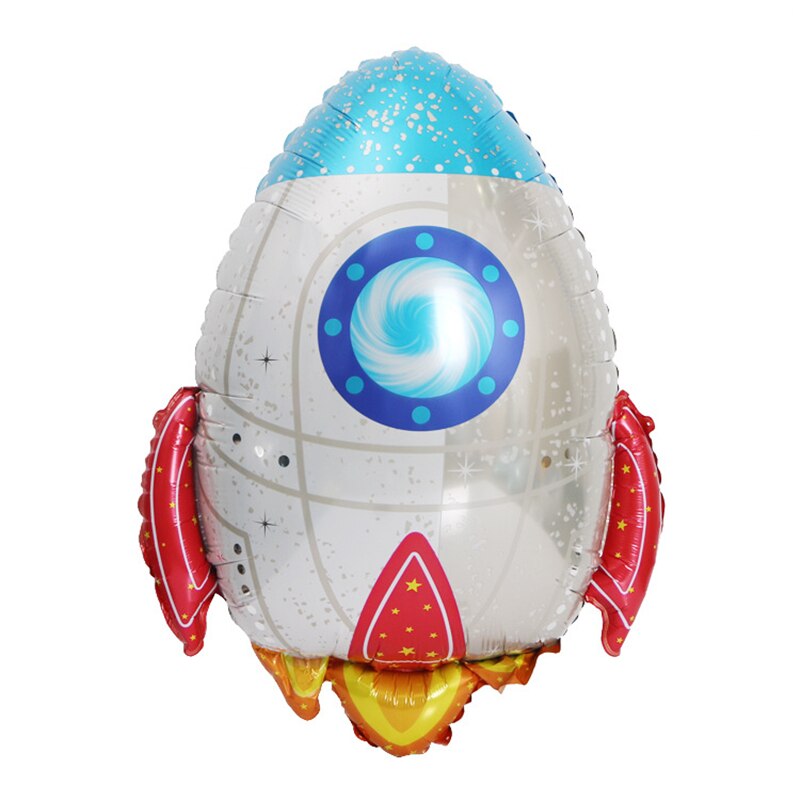 Baby verjaardag astronaut thema feestdecoratie cartoon astronaut raket ruimteschip aluminiumfolie ballon