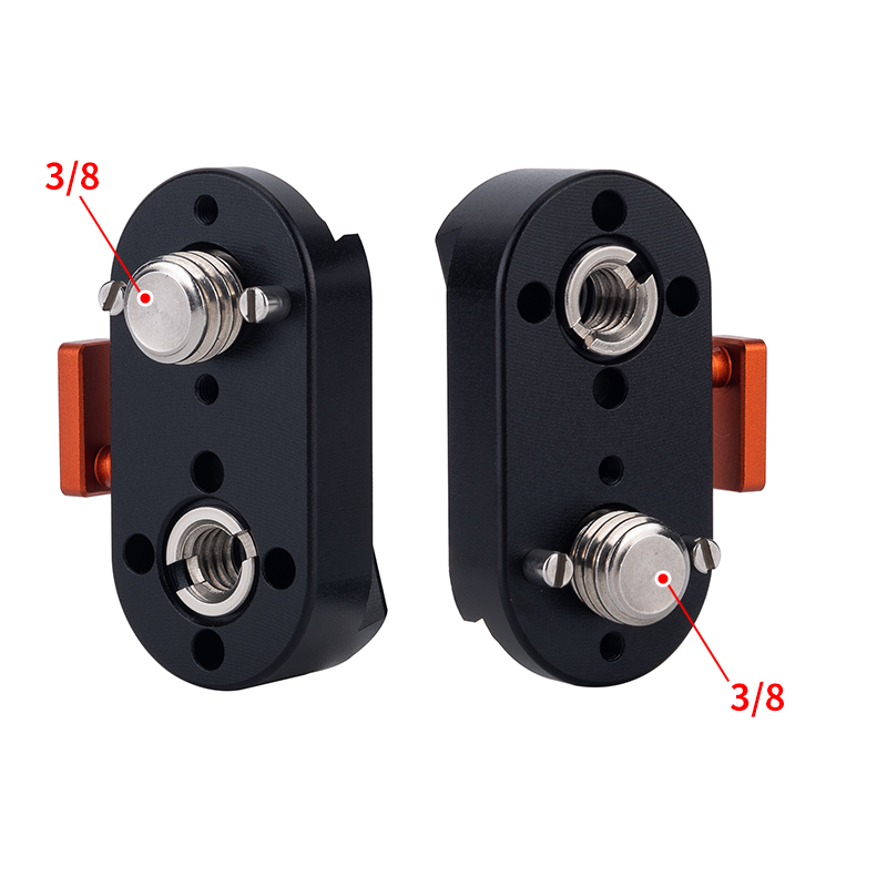 3/8 Screw M3 Locating Pin Mini Field Monitor Quick Release Plate for LCD Monitor Magic Arm LED Light Quick Release Plate: black