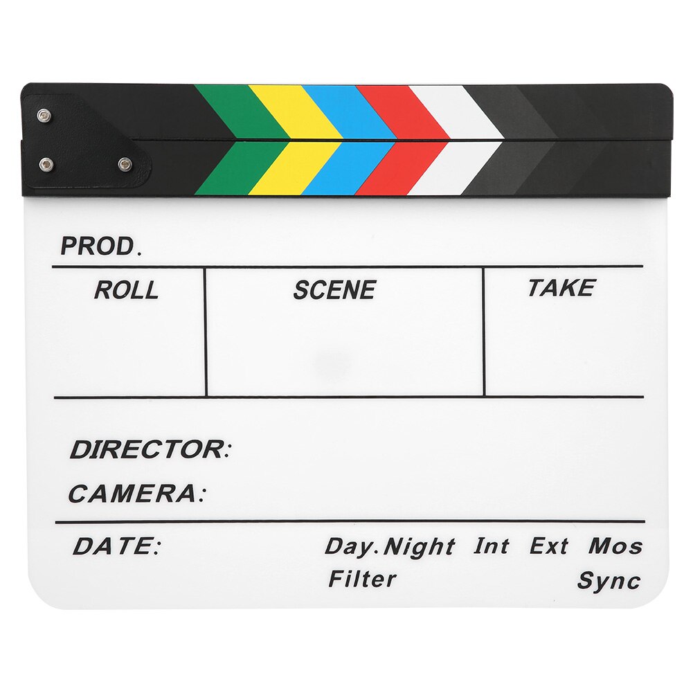 30x25CM Cinema Clapperboard Film Clapperboard Acrylic Clapperboard Movie Film Action Clap Director Photography Tool: type 4