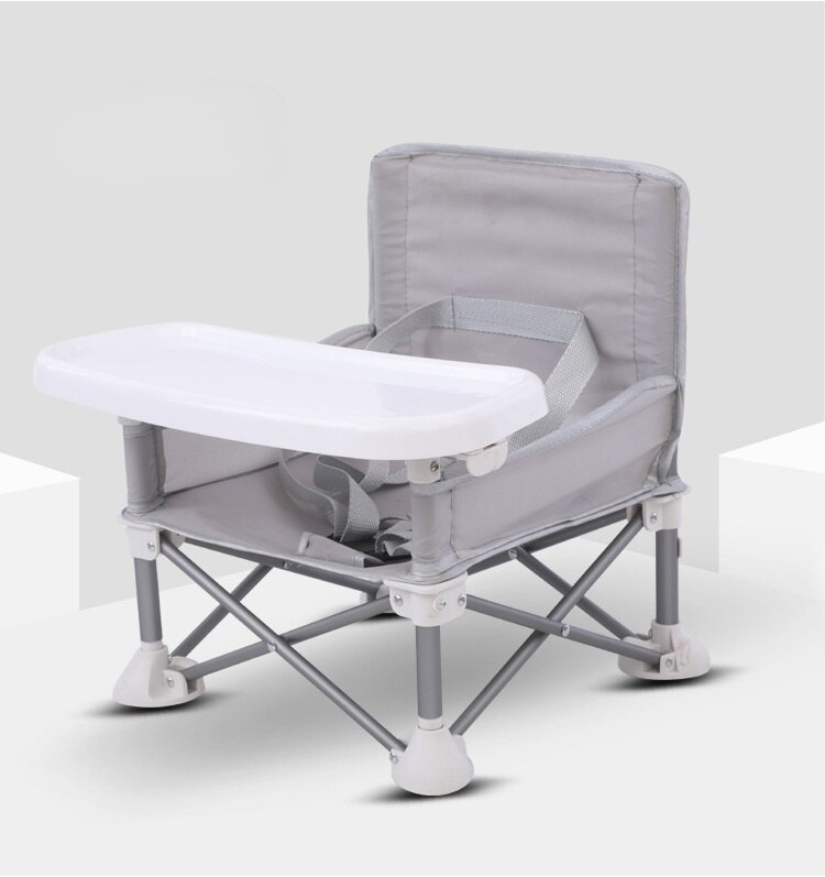 Muiltifunctional Kinderen Baby Verhoog Tafel Uit Folding Dining Camping Stoel Draagbare Baby Accessoires: Gray