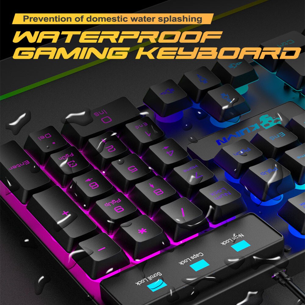 Gaming Keyboard Mouse Wired Combo Kit 104 Key With RGB Backlight Mechanical Feeling Keyboard Gamer Ergonomic Mause For PC Laptop