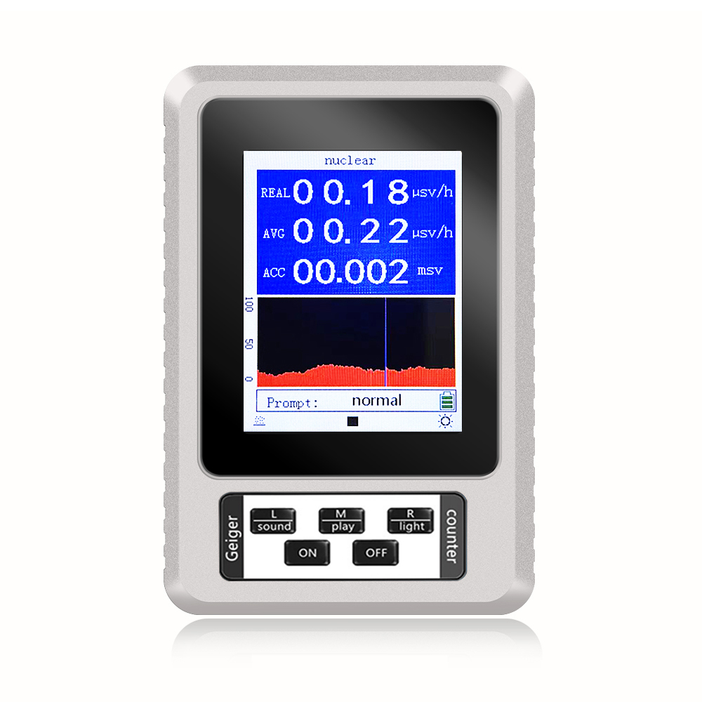 XR-1 Portable Geiger Counter Nuclear Radiation Detector Personal Dosimeter Marble Tester X-Ray Radiation Dosimeter White