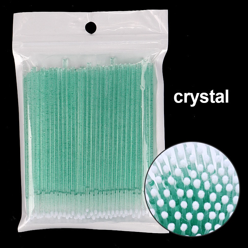 Kekelala 100Pcs/Fles Wimper Extension Wattenstaafjes Lash Lift Lijm Remover Applicators Microblade Make Micro Borstels Tool