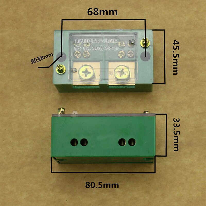 Enkele Fase Twee In Vier Out Terminal Blok Draad Junction Box Fj6 Huishoudelijke Distributie Meterkast 2 In 4 Out