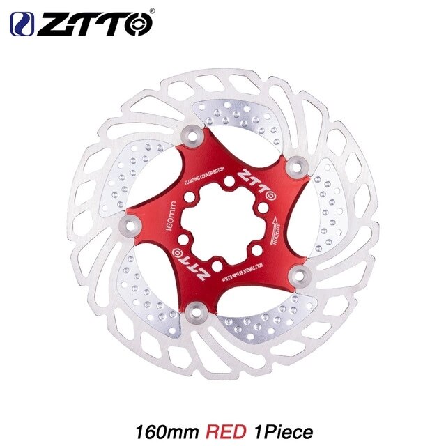 Ztto mtb køleskive mountainbike downhill flydende bremseskive seks søm flydende bremseskiver 140/160/180 / 203mm kølerotor: 160mm- røde