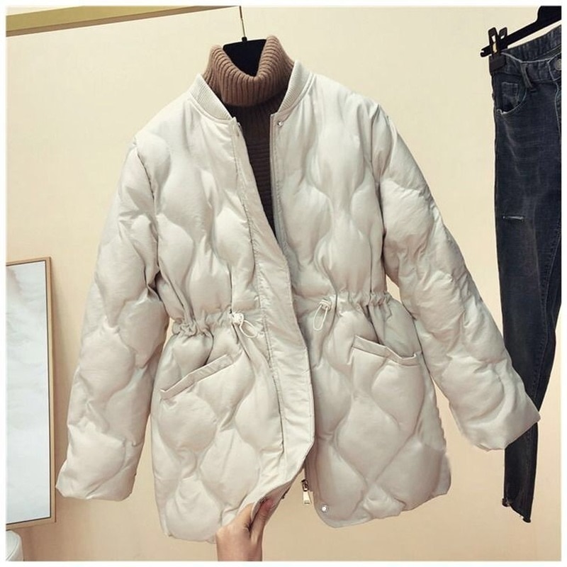 winter Koreaanse versie van de losse lange sectie van katoen kleding taille losse jas dames katoen katoenen jas