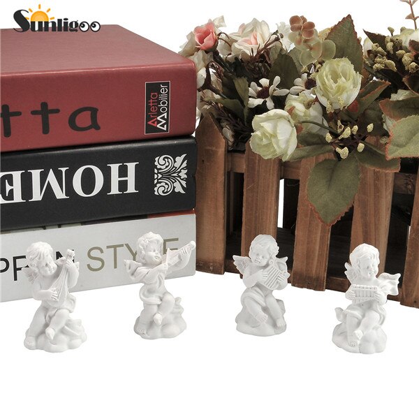Sunligoo Mini Cute Angel Statue Small Cupid Figure Home Decor Music Fairy Model Sketch Practice Estatua Festival Wedding: Default Title