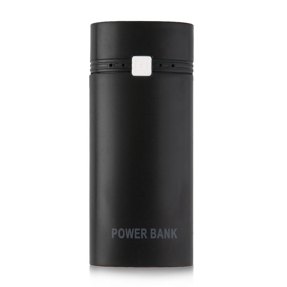 5600mAh Energie Bank fallen Bausatz 2x18650 Batterie Tragbare Energie Bank Kasten Hülse mit USB Ausgang & Anzeige für iPhone ohne Batterie: Schwarz