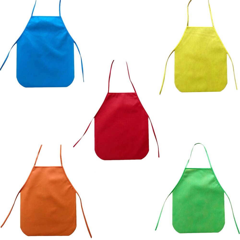 Delantal de manga para niños, gorro de bolsillo para guardería, cocina, pintura para hornear, bebida, comida, insignia, de logotipo