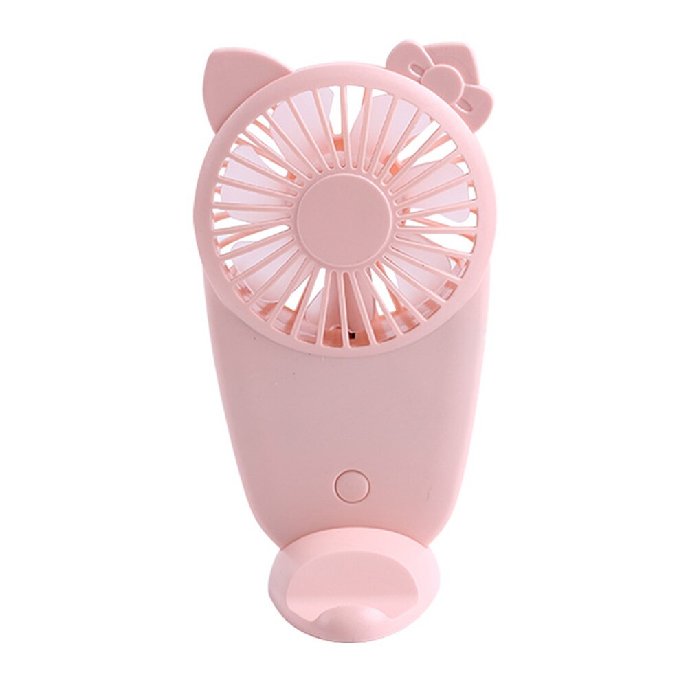 USB Mini Fan Phone Holder Bracket Portable Electric Handheld Air Cooler Fan Student Home Travel Outdoor Ventilador: Pink