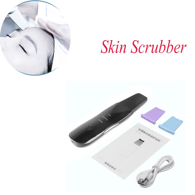 Huid Scrubber Trillingen Gezicht Cleanser Spatel Comedondrukker Facial Scrubber Schop Schoon Peeling Facial Lifting Tool