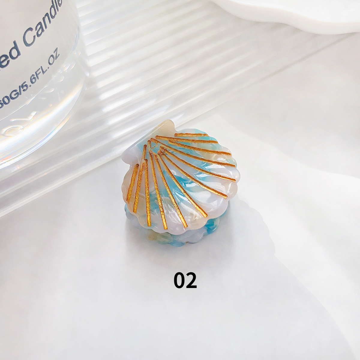 Pinzas para el cabello de concha a la para mujer, Mini Clip de tiburón bonito y dulce, pinzas para el cabello, pinzas para el cabello, accesorios para el cabello a la: Lavanda