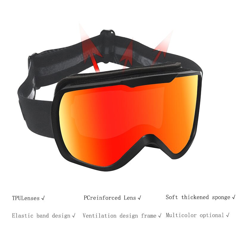 Double-Layer Skibril Grote Cilindrische Double-Layer Anti-Fog Ski Bril Voor Mannen En Vrouwen Ski apparatuur Kan Dragen Bijziendheid