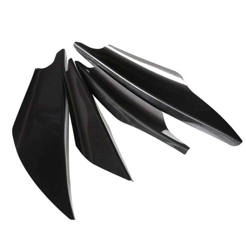 Canards de parachoques delantero, difusor de carrocería, aletas de alerón, ajuste Universal para cualquier coche, 4 Uds.