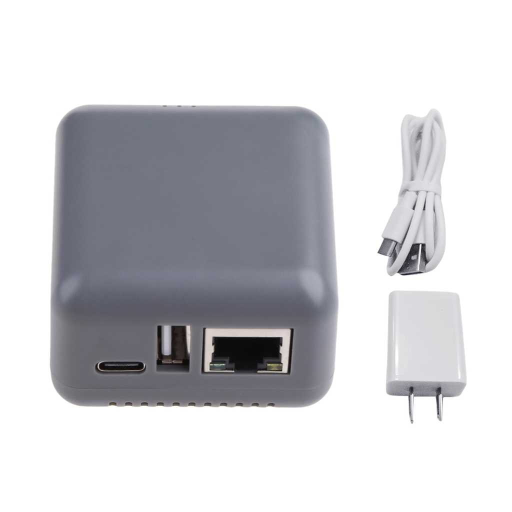 1pc np330 nettverks-usb 2.0 utskriftsservere usb 2.0 mini-skriverservere 100 mbps  rj45 lan-tilkobling for android-telefoner datamaskin: Oransje