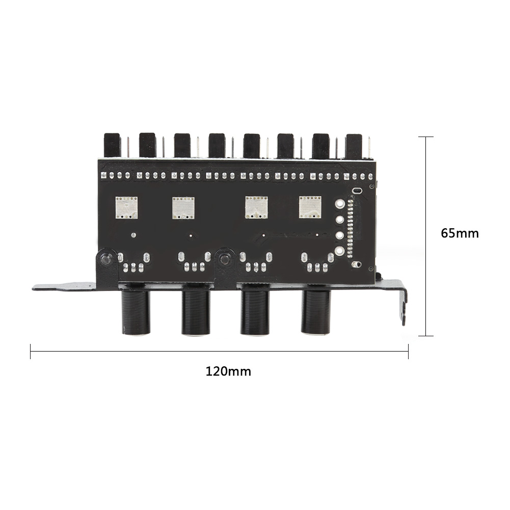 8 Kanalen Koelventilator Hub Sata/4Pin Voeding 4 Knop Radiator Speed Controller Voor Cpu Pc Case Chassis