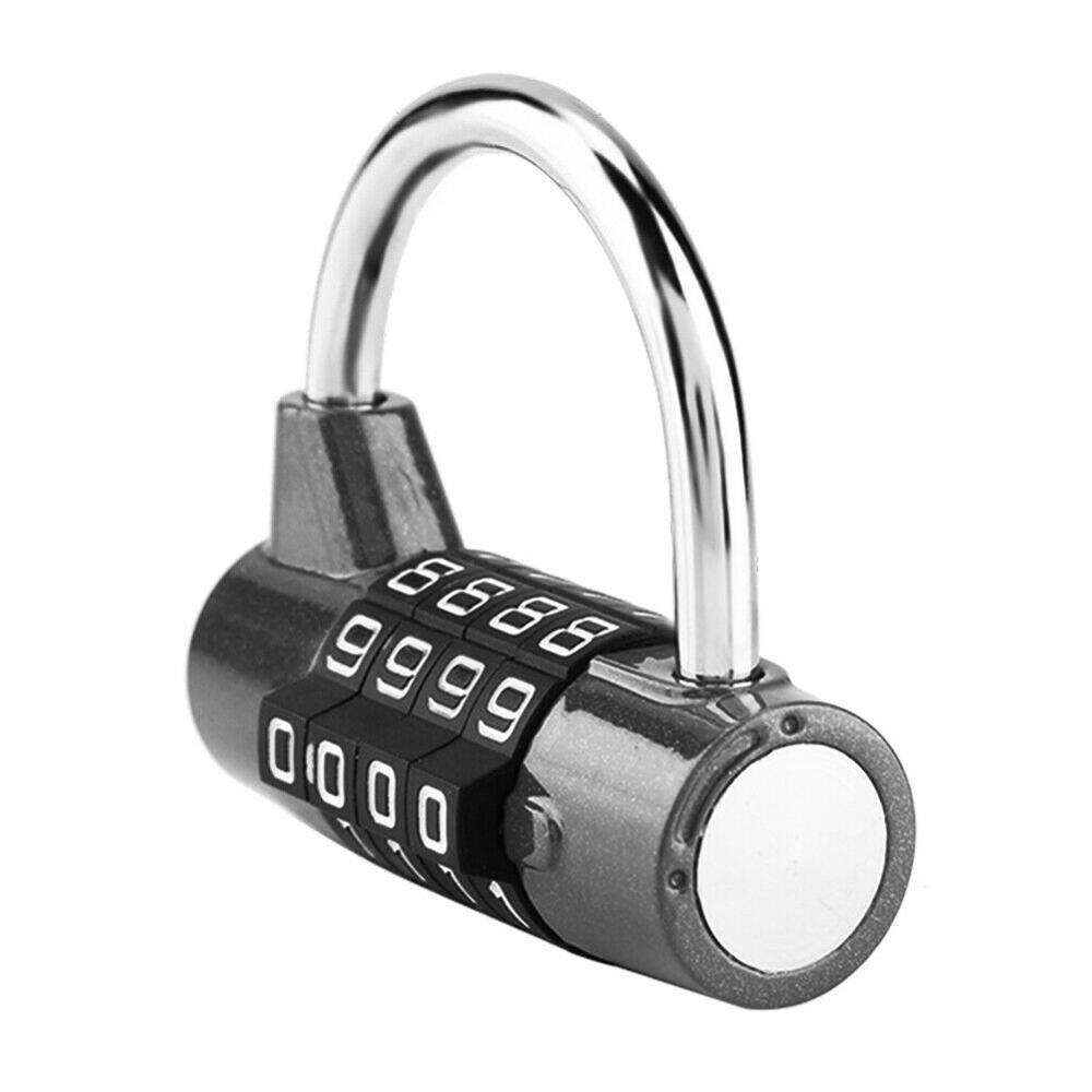 4 Dial Digit Code Combination Password Padlock Travel Suitcase Gym Locker Security Lock for Luggage Cabinet Home Outdoor