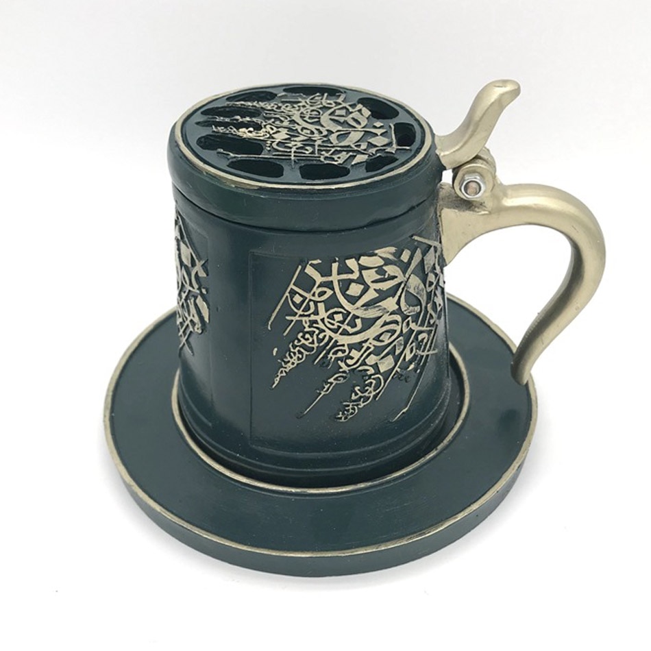 Arabic Resin Incense Burner Ceramic Backflow Incense Burner Home Decor Dragon Incense Holder Censer 20pcs Incens