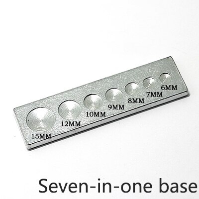 Meetee 1set Snap Buttons Fastener Press Tool Kit DIY Manual Leather Craft Bag Button Buckle Installation Accessories AP2241: SevenBase-1Pc