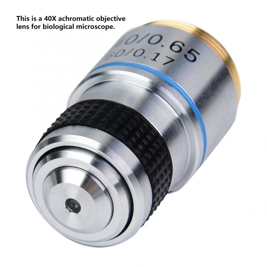 Achromatic Objectives Lens 40X 185 Biological Microscope Achromatic Objectives Lens 160/0.17 Objective Lens