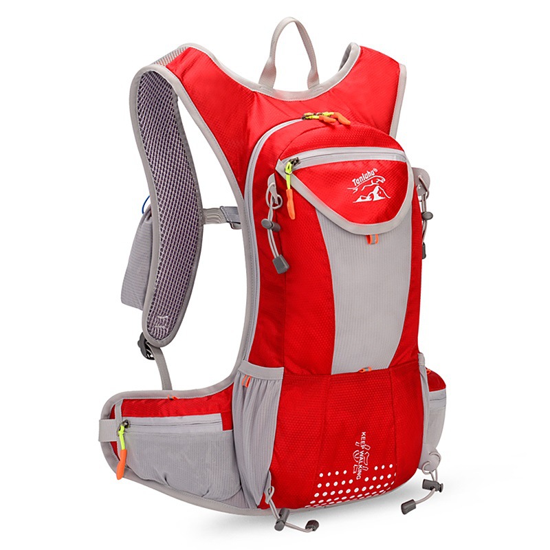 12L draussen Tasche Ultraleicht Fahrrad Rucksack Fahrrad Zubehör Ski zaino mtb Softback Klettern Wandern Laufen Skifahren Radfahren Tasche: rot