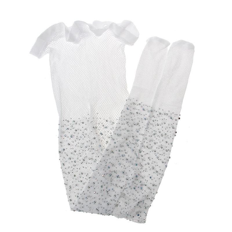 Meisjes Mesh Netkousen Kids Meisjes Panty Flash Panty Mooie Lightning Meisjes Kousen Baby Meisje Legging Panty: White Drill Tights