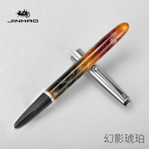 Jinhao 51a akryl/tre fyllepenn blekk penn kalligrafipenn ef/f/håndlaget erstatning fude nib skrivesaker kontor skolerekvisita: Solnedgang ef