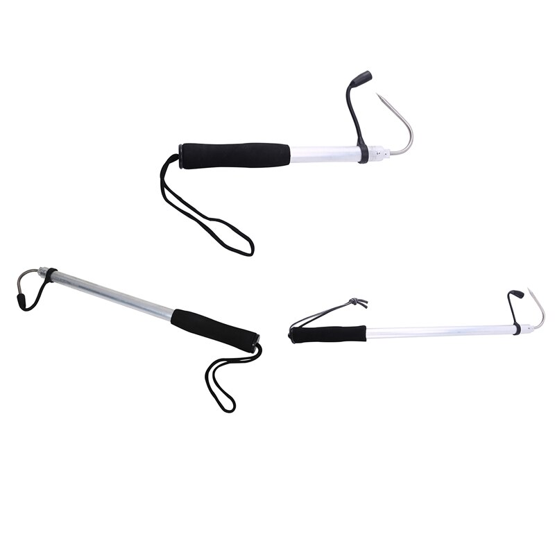 Telescopic Retractable Fish Gaff Ice Sea Fishing Steel EVA Spear Hook Tackle