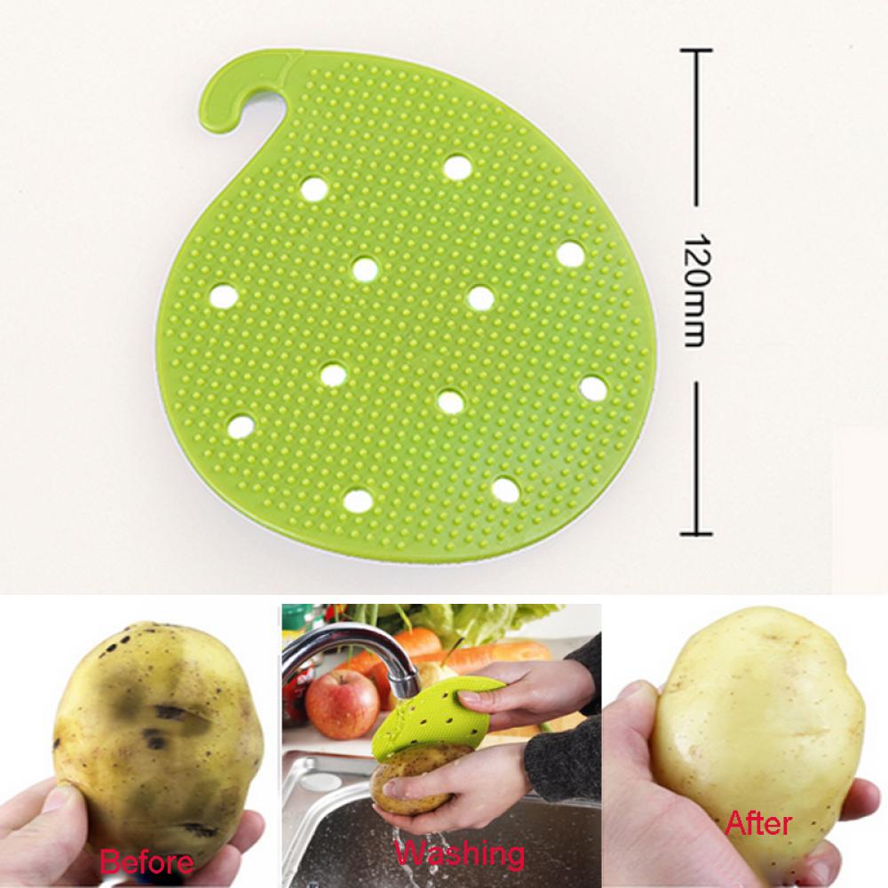 Interesting® Multi-fonctionnelle fruits légumes outils brosse de nettoyage facile pour les Gadgets de la pomme de terre cuisine maison 