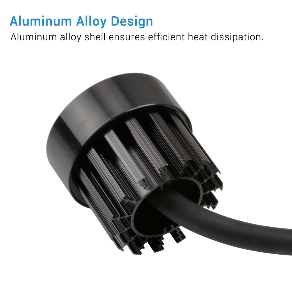 NICREW Aquarium LED Spotlight Clip-On LED Lighting Touch Sensor Switch White LED Clamp Lamp for Fish Tank 4000-12000K 4W 480LM