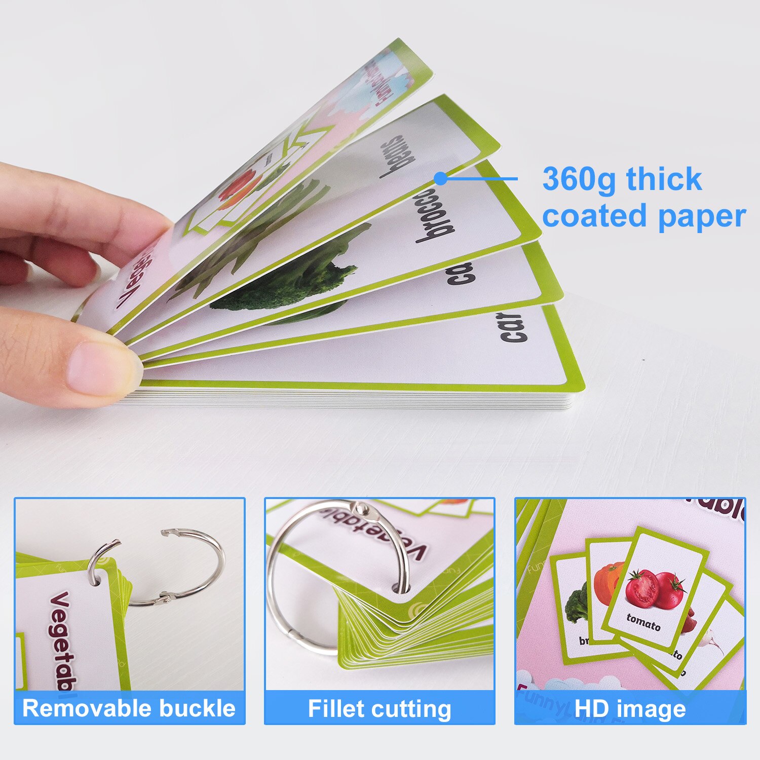 20 Stks/set Groente Fruit Engels Leren Woord Card Engels Leren Kaart Vroeg Onderwijs Kinderen Spel Woord Pocket Card