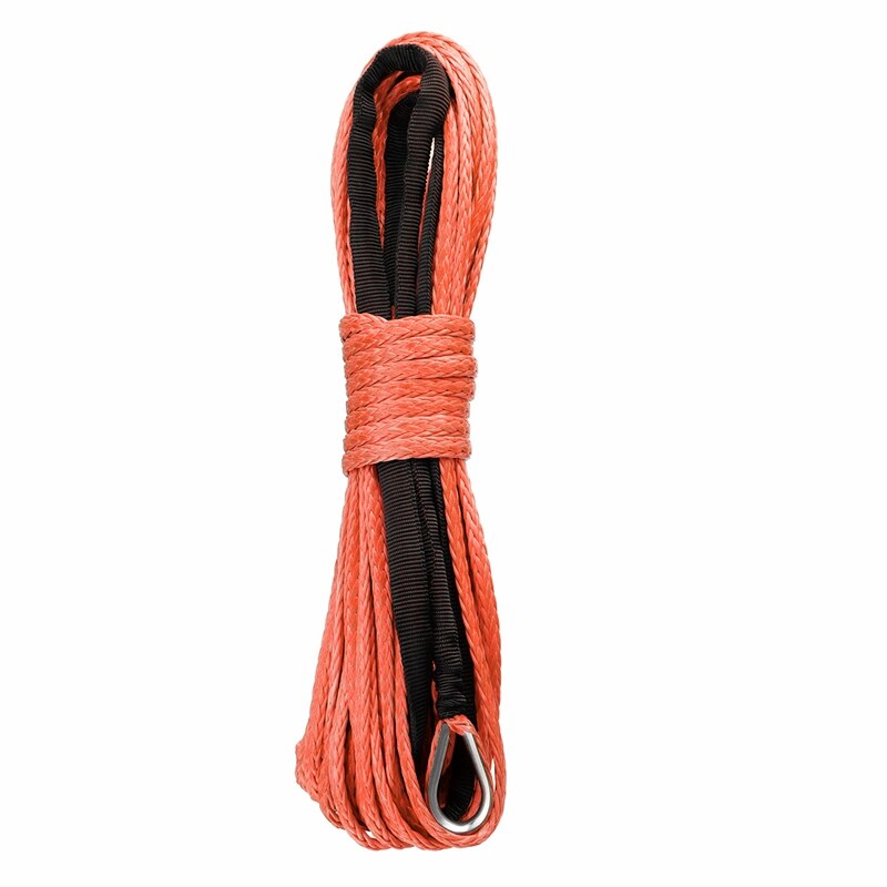 15m 7700LBs Winch Rope String Line Cable With Sheath Synthetic Towing Rope Car Wash Maintenance String for ATV UTV Off-Road