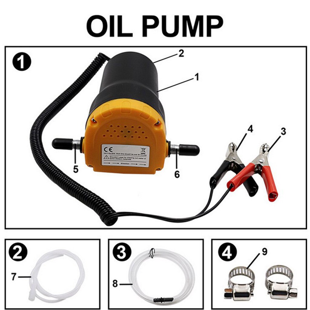 Car Engine Oil Pump Extractor Scavenge Exchange Transfer Pump Suction Transfer Pump + Tubes For Auto Car Boat #LR2
